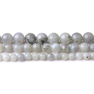 Spectrolite Gray Stone Loose Beads 6mm 8mm 10mm DIY Jewelry Making