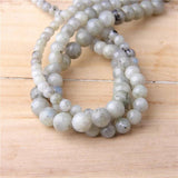 Spectrolite Gray Stone Loose Beads 6mm 8mm 10mm DIY Jewelry Making