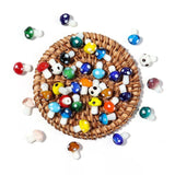 Glass Mushroom Beads DIY Earring Necklace Jewelry Making Pendant