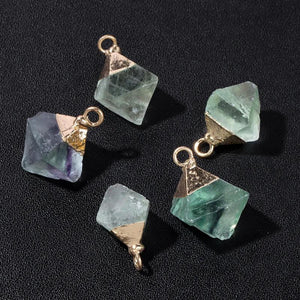 Irregular Amethysts Fluorite Quartz Beads Pendant for Jewelry Making