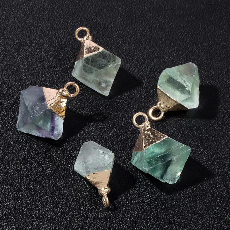 Irregular Amethysts Fluorite Quartz Beads Pendant for Jewelry Making