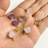 Irregular Amethysts Fluorite Quartz Beads Pendant for Jewelry Making