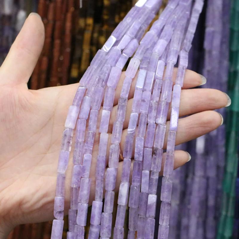 Rectangular Agate Amethyst Bead String for Jewelry Making
