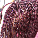 Faceted Garnet Beads 3mm Loose Beads for Jewelry Making