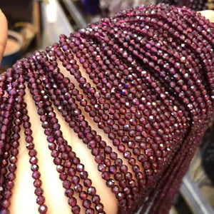 Faceted Garnet Beads 3mm Loose Beads for Jewelry Making