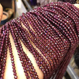 Faceted Garnet Beads 3mm Loose Beads for Jewelry Making