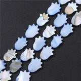 Multicolor Sea Shell Beads Palm Shape Beads Mother of Pearl Loose Spacer Beads