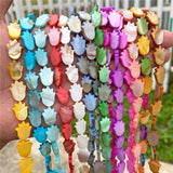 Multicolor Sea Shell Beads Palm Shape Beads Mother of Pearl Loose Spacer Beads