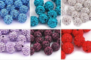 Mixed 8mm Crystal Beads 100pcs/pack Bracelet Accessories
