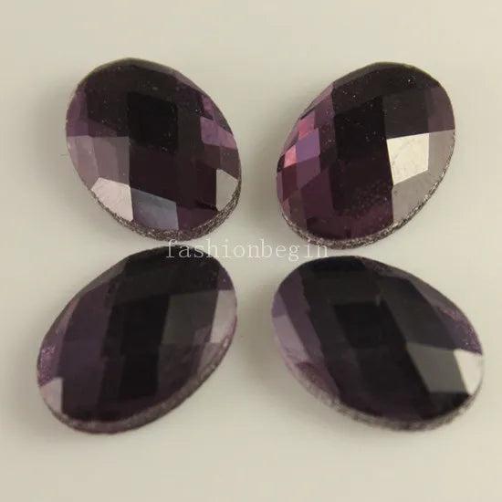 25pcs 10x14mm Oval Crystal Rhinestones Flatback Beads U-pick