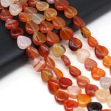 16pcs Natural Agates Stone Beads Heart Shape Yellow Jade Rose Quartzs