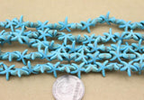 30pcs 1.3cm*1.3cm Starfish Loose Spacer Turquoises Beads DIY F1273C