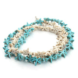 30pcs 1.3cm*1.3cm Starfish Loose Spacer Turquoises Beads DIY F1273C