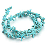 30pcs 1.3cm*1.3cm Starfish Loose Spacer Turquoises Beads DIY F1273C