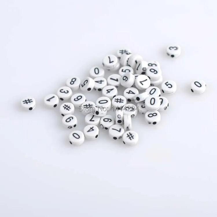 Acrylic Flat Round Pony Beads 7X3mm 400PCs YKL0138