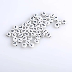 Acrylic Flat Round Pony Beads 7X3mm 400PCs YKL0138