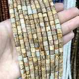 6*6MM Cylinder Shape Agates Quartz Jades Loose Spacer Beads