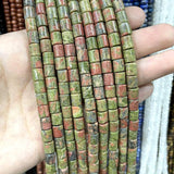 6*6MM Cylinder Shape Agates Quartz Jades Loose Spacer Beads