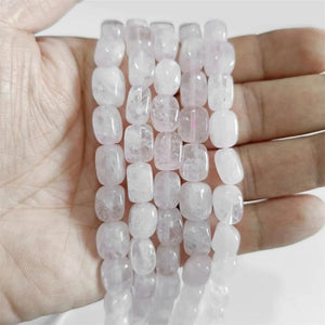 Natural Cube Stone Beads Polished Pink Rose Quartzs Red Agates Loose Beads