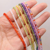 2x3mm Zircon Faceted Gem Small Beads Natural Stone Round Loose Beads