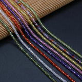 2x3mm Zircon Faceted Gem Small Beads Natural Stone Round Loose Beads