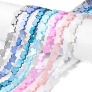 Natural Butterfly Dyed Shell Beads Muticolor Mother of Pearl Bead 8x11mm