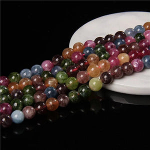 Tourmaline Chalcedony Beads 6/8/10MM Necklace Bracelet DIY 15'' Strand