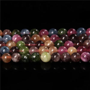 Tourmaline Chalcedony Beads 6/8/10MM Necklace Bracelet DIY 15'' Strand