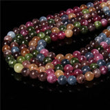 Tourmaline Chalcedony Beads 6/8/10MM Necklace Bracelet DIY 15'' Strand