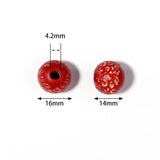 5pcs Leopard Wooden Beads Big Hole Loose Beads DIY Jewelry Making