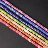 Natural Sediment Round Tube Beads 7 Chakra Healing Beads for Jewelry Making