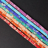 Natural Sediment Round Tube Beads 7 Chakra Healing Beads for Jewelry Making