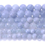 Aquamarine Stone Beads Round Spacer for Jewelry Making DIY Charms 6 8 10mm