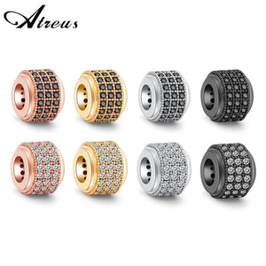 CZ Big Hole Round Bead Copper Spacer Beads for Jewelry Making