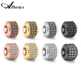 CZ Big Hole Round Bead Copper Spacer Beads for Jewelry Making