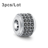 CZ Big Hole Round Bead Copper Spacer Beads for Jewelry Making