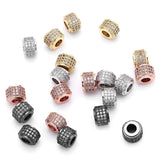 CZ Big Hole Round Bead Copper Spacer Beads for Jewelry Making