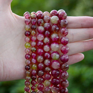 Watermelon Tourmaline Spacer Beads for DIY Jewelry Making