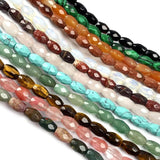 20PCS Natural Stone Rice Beads 6x9mm for DIY Jewelry Making