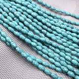20PCS Natural Stone Rice Beads 6x9mm for DIY Jewelry Making