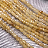 20PCS Natural Stone Rice Beads 6x9mm for DIY Jewelry Making