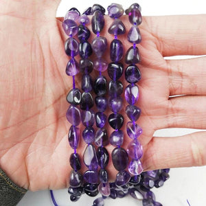 Dark Purple Amethyst Gravel Crystal Stone Bead for DIY Jewelry