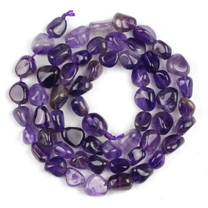 Dark Purple Amethyst Gravel Crystal Stone Bead for DIY Jewelry