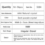 Dark Purple Amethyst Gravel Crystal Stone Bead for DIY Jewelry
