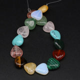 Heart Shape Agates Loose Bead 16pcs for DIY Jewelry