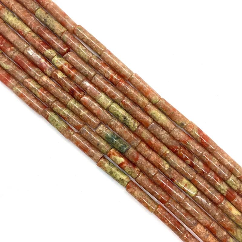 Lapis Crazy Agate Howlite Stone Bead Tube 4x13mm DIY Jewelry Rhodonite Beads