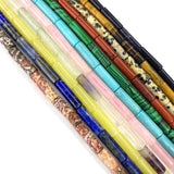 Lapis Crazy Agate Howlite Stone Bead Tube 4x13mm DIY Jewelry Rhodonite Beads
