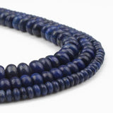 4/6/8mm Lapis Lazuli Beads Rondelle Spacer Beads 15'