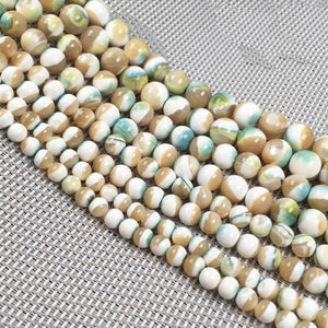 Shell Round Beads Charms DIY Jewelry Making