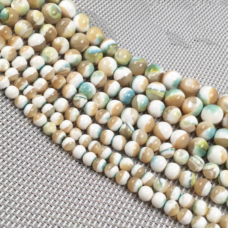 Shell Round Beads Charms DIY Jewelry Making